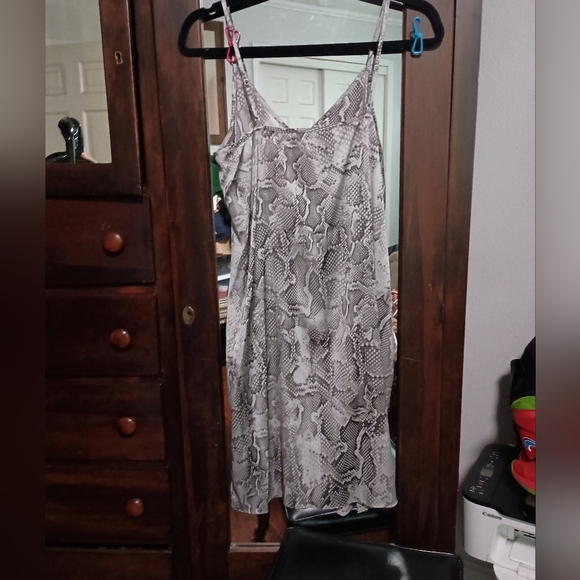 White House Black Market Women's Snake Print Slip Mini Dress_8 - Picture 10 of 10